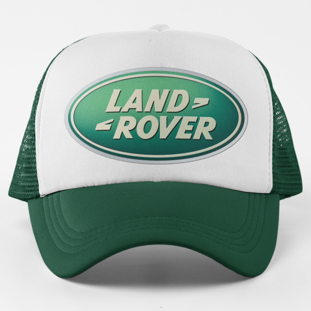 Green and White Land Rover Trucker Hat